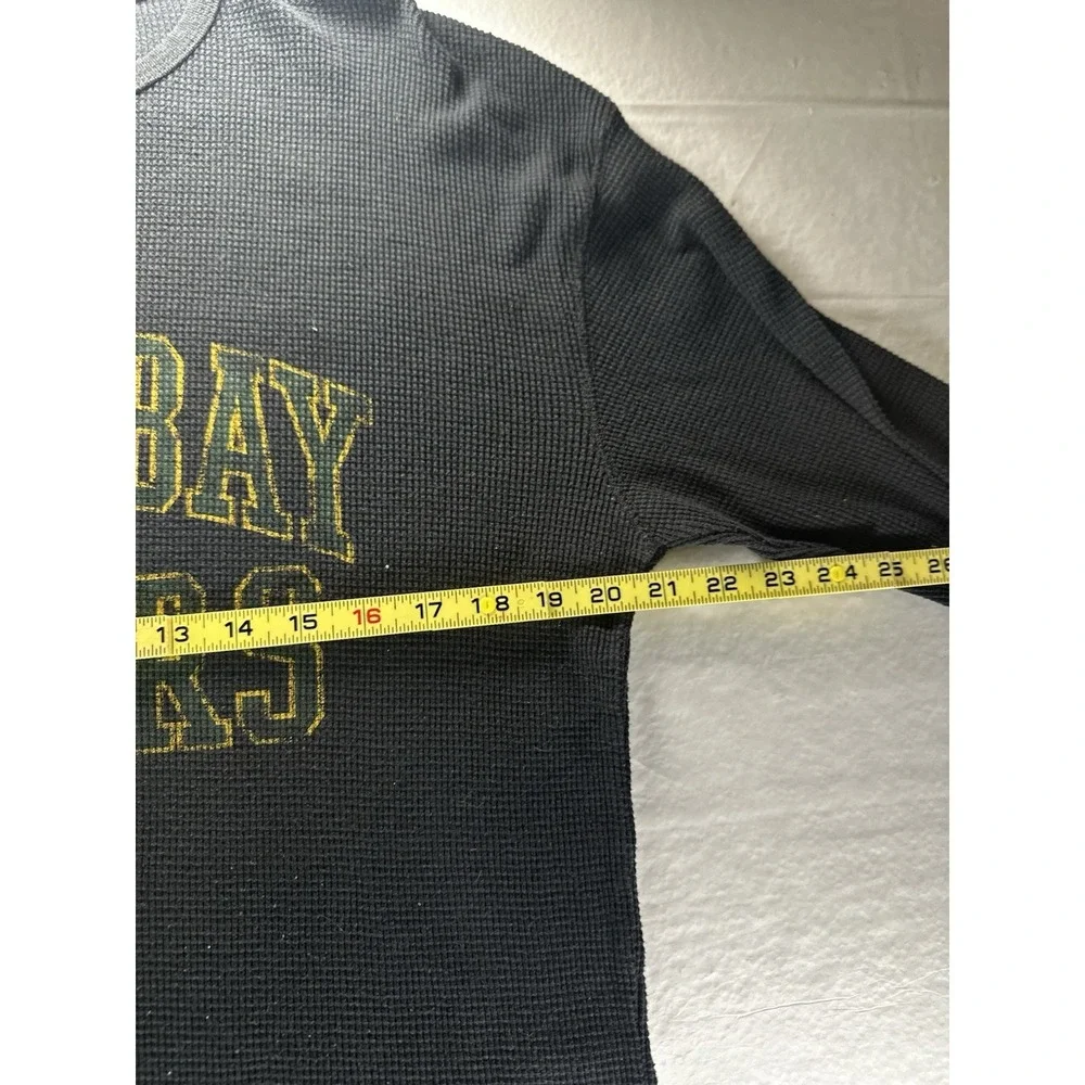 Vintage NFL Green Bay Packer Waffle Knit Sweater Mens Large 100% Cotton Spellout